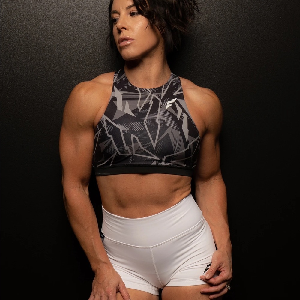 Flag nor fail high neck sports bra